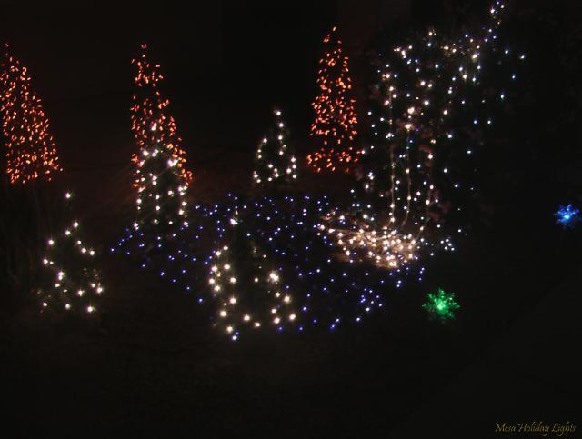 Waterfall pond and trees