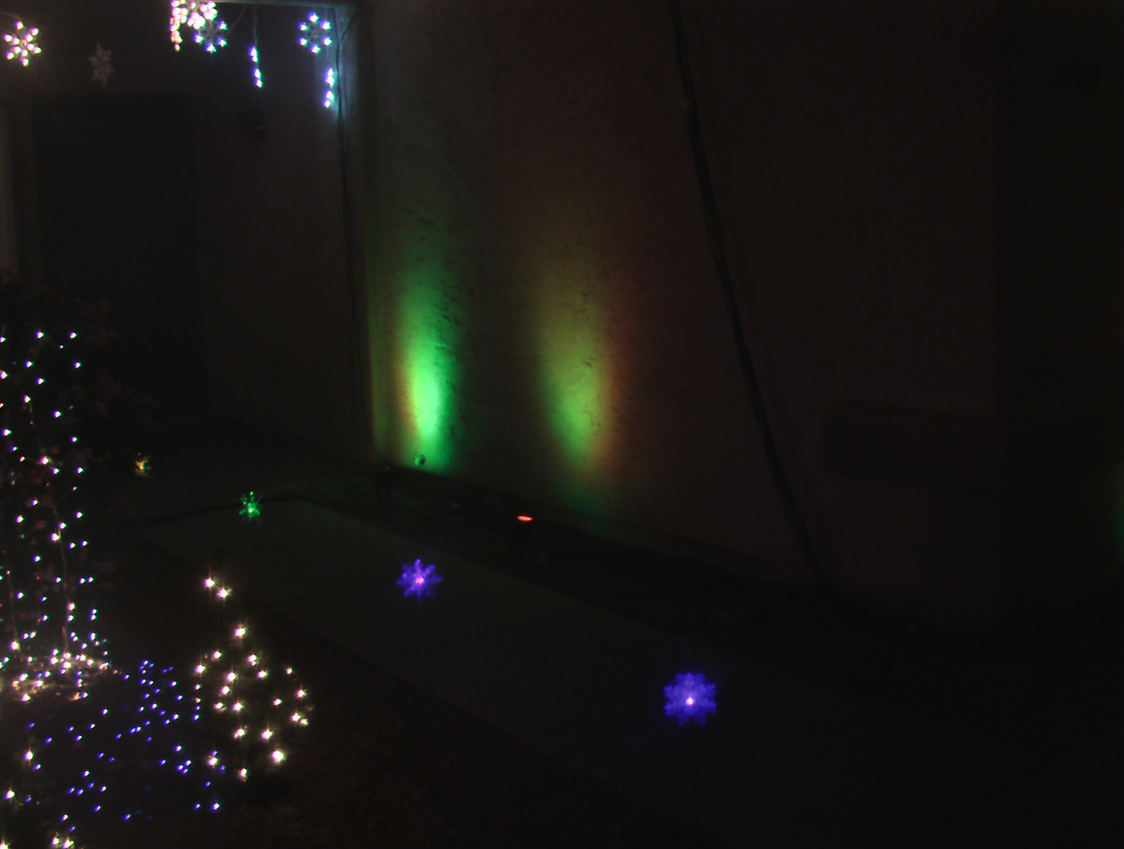 LED Flood lights on house