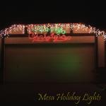 Icicle Lights and Merry Christmas over garage
