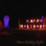 Happy Halloween Sign and tombstones